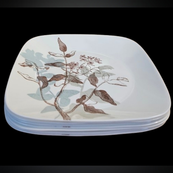 NWOT (Corelle) by Corning Twilight Grove Set Of 7 Dinner Plates